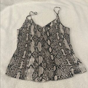 EXPRESS Women's Snake Print Top
